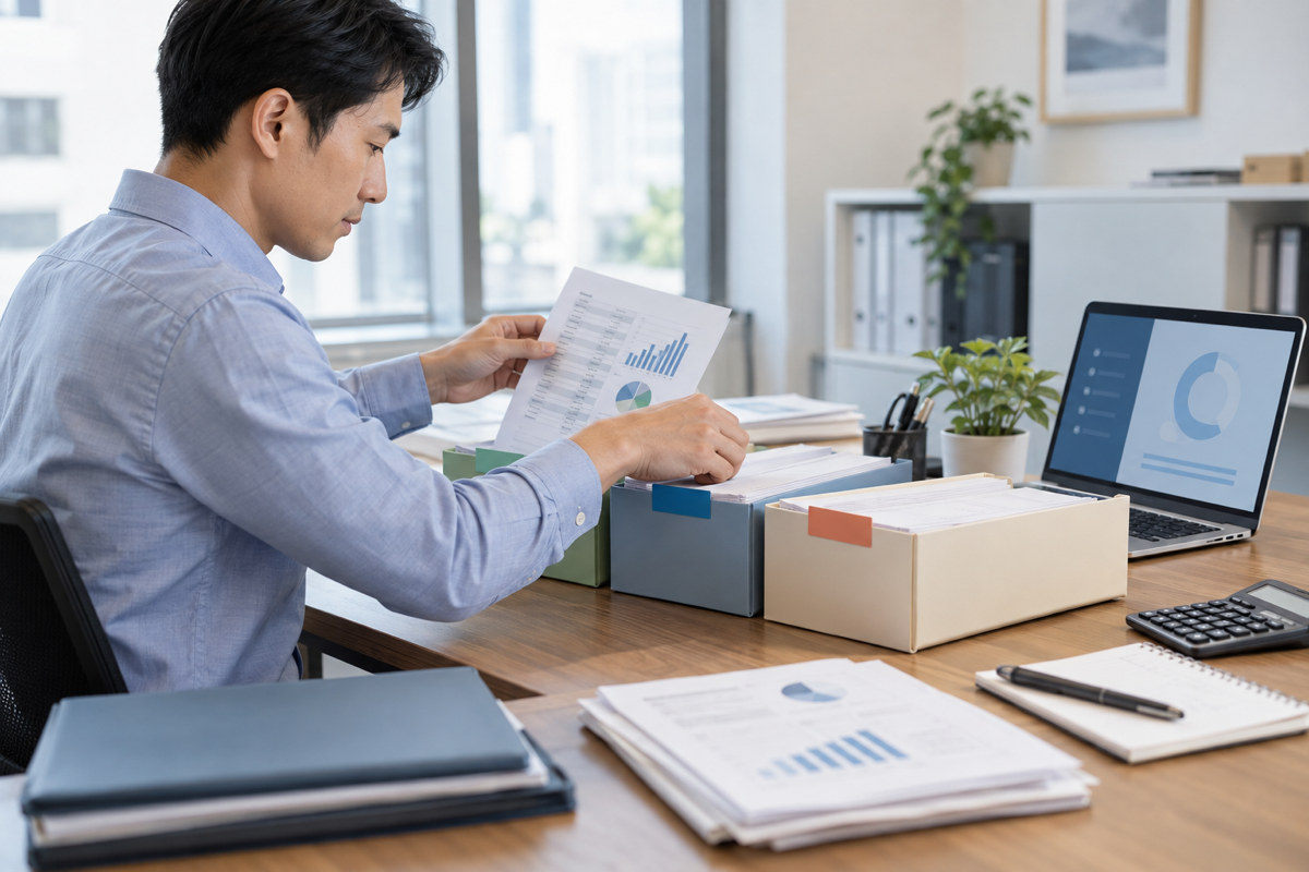 会計担当者が生成AIへ入力する前に、公開情報・社内情報・機密情報を分類する作業